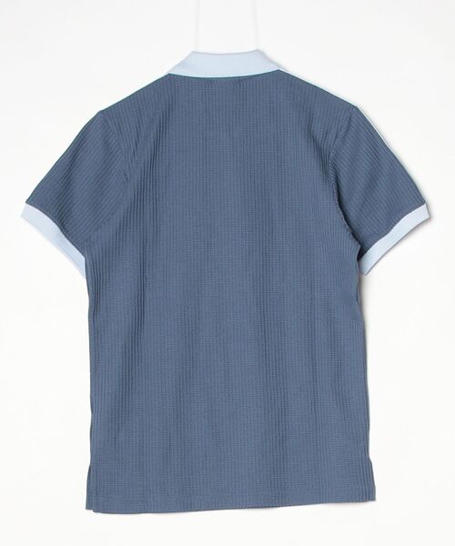 adidas（アディダス）の「ワッフル ニット ポロシャツ / アディダスオリジナルス adidas Originals（ポロシャツ・メンズ・ブルー・XX-LARGE/LARGE/MEDIUM/SMALL/X-LARGE/X-SMALL/3XL）」の6枚目の写真