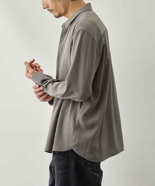 CITY TOKYO(シティトウキョウ)の「【CITY TOKYO】Air pleats リラックスシャツ(シャツ/ブラウス・メンズ・カーキ・1/2)」の7枚目の写真