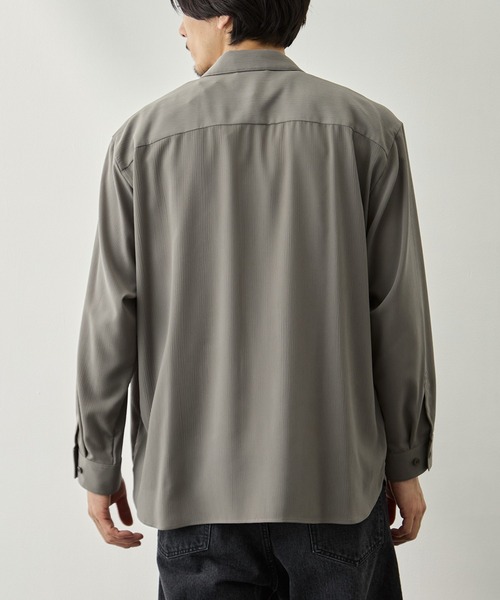 CITY TOKYO(シティトウキョウ)の「【CITY TOKYO】Air pleats リラックスシャツ(シャツ/ブラウス・メンズ・カーキ・1/2)」の8枚目の写真