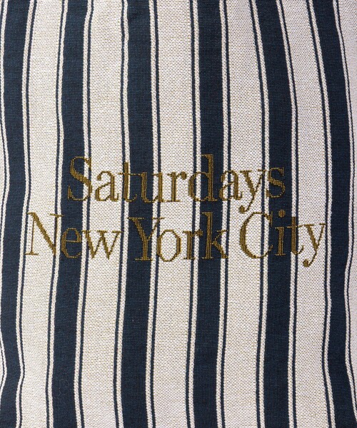 Saturdays NYC(サタデーズ ニューヨークシティ )の「Miller Stripe Tote Bag(トートバッグ・メンズ・ブルー/ワイン・FREE)」の7枚目の写真