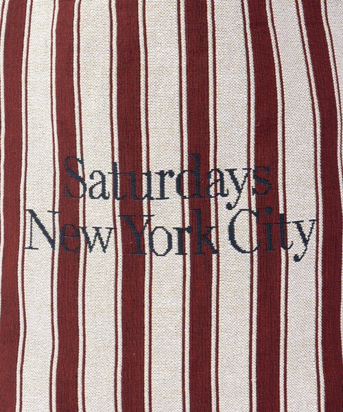 Saturdays NYC(サタデーズ ニューヨークシティ )の「Miller Stripe Tote Bag(トートバッグ・メンズ・ブルー/ワイン・FREE)」の8枚目の写真