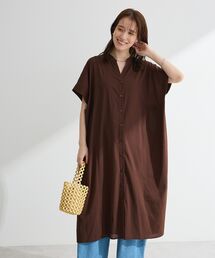 半袖シアースキッパーシャツワンピース