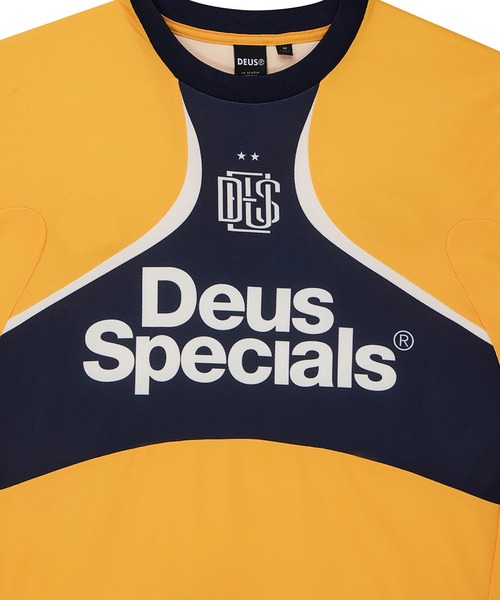 DEUS EX MACHINA(デウスエクスマキナ)の「SPECTACLE MOTO JERSEY(Tシャツ/カットソー・メンズ・イエロー/ロイヤルブルー・M/L)」の8枚目の写真