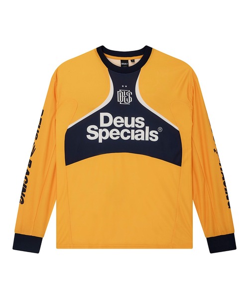 DEUS EX MACHINA(デウスエクスマキナ)の「SPECTACLE MOTO JERSEY(Tシャツ/カットソー・メンズ・イエロー/ロイヤルブルー・M/L)」の7枚目の写真