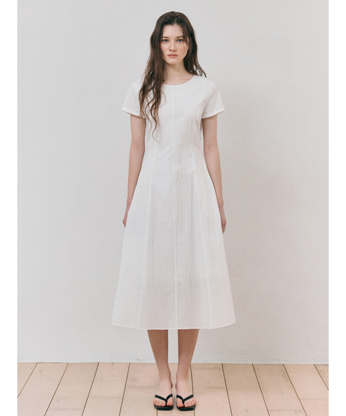 ETMON(エトモン)の「Side Button Stitch Dress, Ivory(ワンピース・レディース・その他・SMALL/MEDIUM)」の2枚目の写真