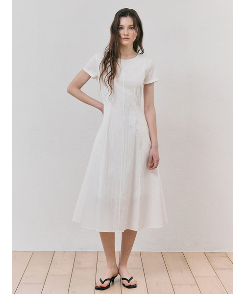 ETMON(エトモン)の「Side Button Stitch Dress, Ivory(ワンピース・レディース・その他・SMALL/MEDIUM)」の3枚目の写真