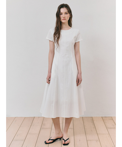 ETMON(エトモン)の「Side Button Stitch Dress, Ivory(ワンピース・レディース・その他・SMALL/MEDIUM)」の5枚目の写真