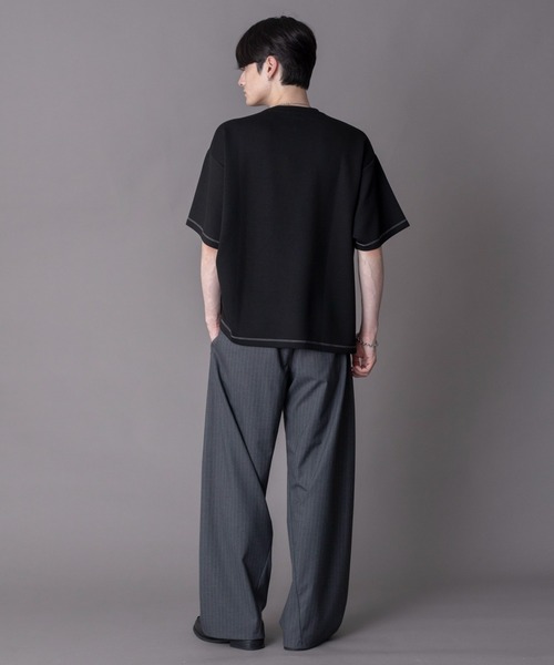 BROWNY(ブラウニー)の「BROWNY/カラーステッチワンポイントT(Tシャツ/カットソー・メンズ・ブラック/サックスブルー/ホワイト・MEDIUM/LARGE)」の10枚目の写真