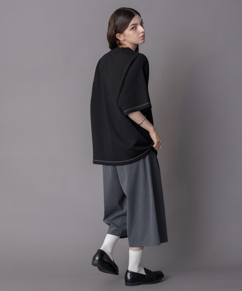 BROWNY(ブラウニー)の「BROWNY/カラーステッチワンポイントT(Tシャツ/カットソー・メンズ・ブラック/サックスブルー/ホワイト・MEDIUM/LARGE)」の13枚目の写真