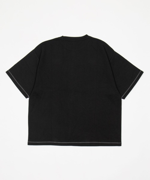 BROWNY(ブラウニー)の「BROWNY/カラーステッチワンポイントT(Tシャツ/カットソー・メンズ・ブラック/サックスブルー/ホワイト・MEDIUM/LARGE)」の15枚目の写真