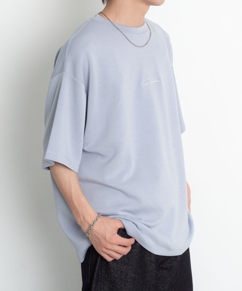 BROWNY(ブラウニー)の「BROWNY/【26年春夏新作】カラーステッチワンポイントT(Tシャツ/カットソー・メンズ・ブラック/サックスブルー/ホワイト・MEDIUM/LARGE)」の9枚目の写真