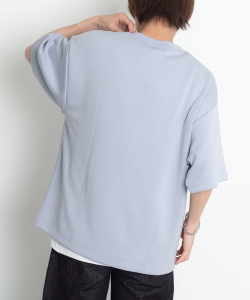 BROWNY(ブラウニー)の「BROWNY/【26年春夏新作】カラーステッチワンポイントT(Tシャツ/カットソー・メンズ・ブラック/サックスブルー/ホワイト・MEDIUM/LARGE)」の10枚目の写真