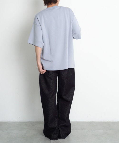 BROWNY(ブラウニー)の「BROWNY/【26年春夏新作】カラーステッチワンポイントT(Tシャツ/カットソー・メンズ・ブラック/サックスブルー/ホワイト・MEDIUM/LARGE)」の12枚目の写真