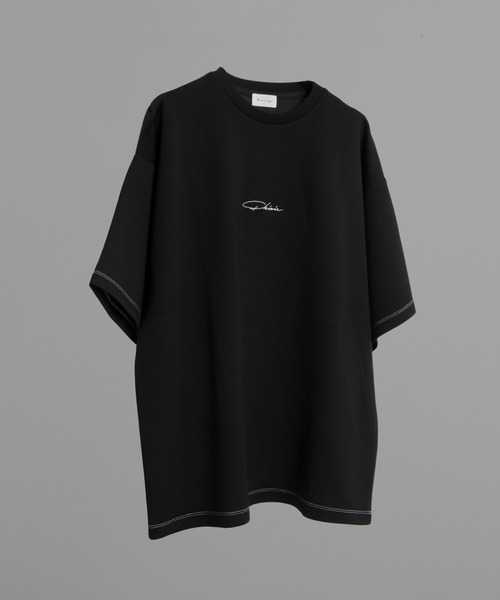 BROWNY(ブラウニー)の「BROWNY/【26年春夏新作】カラーステッチワンポイントT(Tシャツ/カットソー・メンズ・ブラック/サックスブルー/ホワイト・MEDIUM/LARGE)」の14枚目の写真