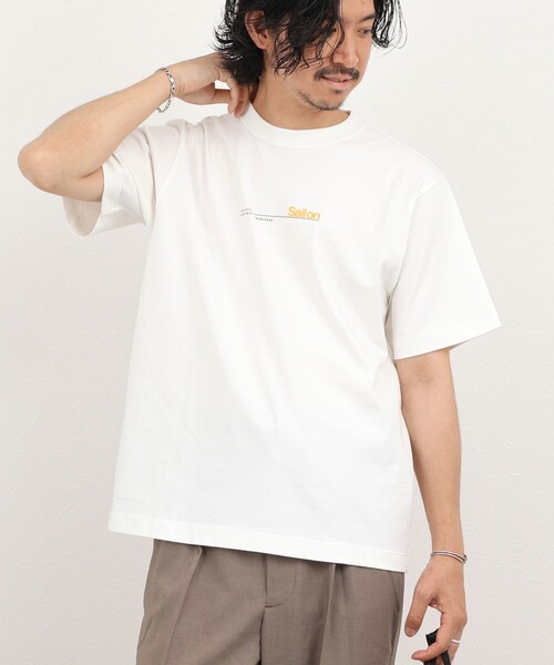 NOLLEY’S(ノーリーズ)の「《大人に似合う》メッセージプリントTシャツ 26SS(Tシャツ/カットソー・メンズ・ライトグレー/ホワイト/サックスブルー・XL/L/M/S)」の4枚目の写真