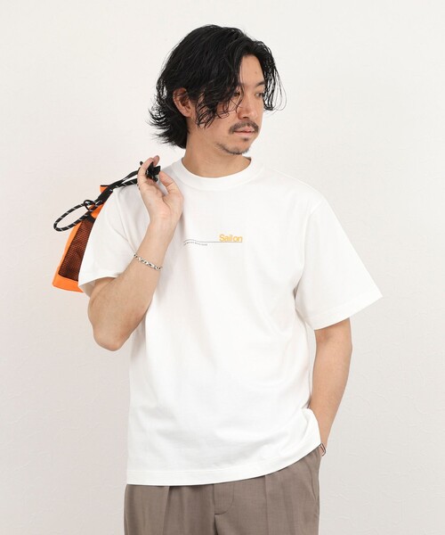 NOLLEY’S(ノーリーズ)の「《大人に似合う》メッセージプリントTシャツ 26SS(Tシャツ/カットソー・メンズ・ライトグレー/ホワイト/サックスブルー・XL/L/M/S)」の7枚目の写真