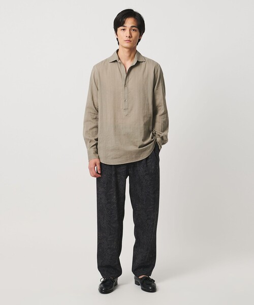 UNITED ARROWS(ユナイテッドアローズ)の「コードストライプ プルオーバー シャツ(シャツ/ブラウス・メンズ・ブラック/ベージュ・M/L/XL/S)」の16枚目の写真