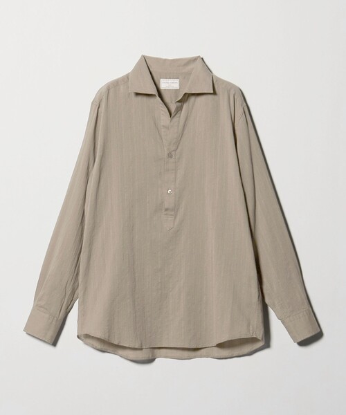UNITED ARROWS(ユナイテッドアローズ)の「コードストライプ プルオーバー シャツ(シャツ/ブラウス・メンズ・ブラック/ベージュ・M/L/XL/S)」の5枚目の写真
