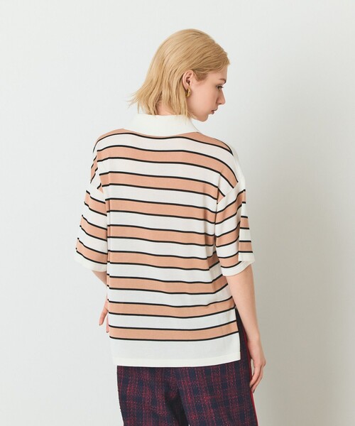 GRACE CLASS（グレースクラス）の「ボーダーニットトップ（Tシャツ/カットソー・レディース・ブラック/キャメル・36）」の7枚目の写真