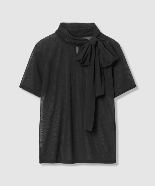 LOULOU WILLOUGHBY(ルルウィルビー)の「【LOULOU WILLOUGHBY】ボウタイツキチュールトップス(Tシャツ/カットソー・レディース・ボルドー/オフホワイト/ブラック・2)」の7枚目の写真
