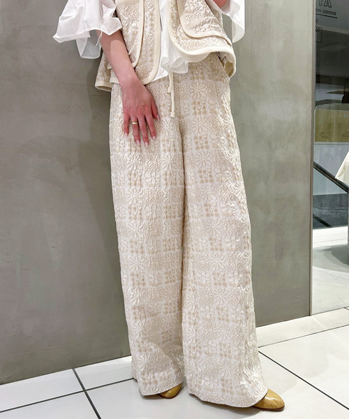 IENA LA BOUCLE フラワーJQストリングパンツ（その他パンツ）｜IENA LA