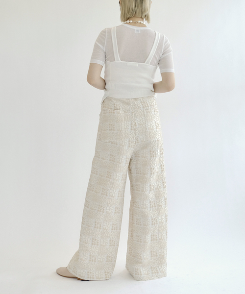 IENA LA BOUCLE(イエナラブークル)の「IENA LA BOUCLE フラワーJQストリングパンツ(その他パンツ・レディース・ベージュ・38/36)」の7枚目の写真