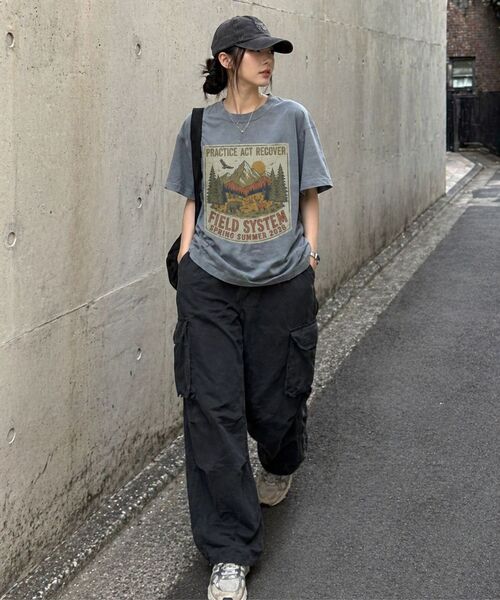 LENGAGEMENT(ランガージュマン)の「Hell-Raising Salt Wash Crop Short Sleeve T-Shirt (Red)(Tシャツ/カットソー・レディース・レッド・1/2)」の13枚目の写真