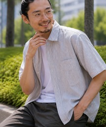 ZIP FIVE（ジップファイブ）の「無地&ストライプ オックスフォード 半袖シャツ（シャツ/ブラウス）」