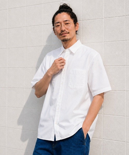 ZIP FIVE(ジップファイブ)の「無地&ストライプ オックスフォード 半袖シャツ(シャツ/ブラウス・メンズ・ブルー系/ブルー/ホワイト/グレー系・LARGE/X-LARGE/MEDIUM)」の20枚目の写真