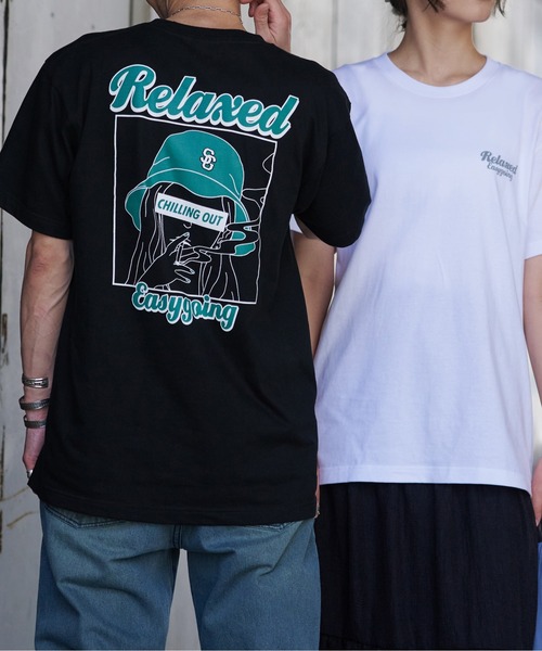DOUBLE STEAL（ダブルスティール）の「スモーキングガールRelaxed半袖Tシャツ（Tシャツ/カットソー・メンズ・ブラック/ブラック系その他/グリーン/グレー/ホワイト系その他/ホワイト・LARGE/X-LARGE/MEDIUM）」の6枚目の写真