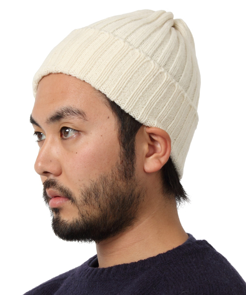BEAMS PLUS（ビームスプラス）の「BEAMS PLUS / ウールワッチキャップ（ニットキャップ/ビーニー・メンズ・グレー/ブラック/オレンジ/オリーブ/ネイビー/ワイン/ナチュラル・FREE）」の4枚目の写真