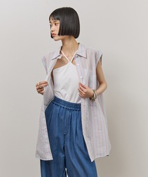 FabRICAストライプアジャストノースリーブシャツ