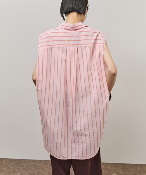 ADAM ET ROPE'(アダムエロペ)の「FabRICAストライプアジャストノースリーブシャツ(シャツ/ブラウス・レディース・ターコイズブルー/サックスブルー/ピンク系その他2・FREE)」の10枚目の写真