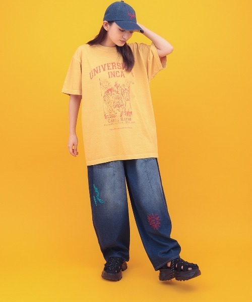 チチカカ（チチカカ）の「Orale! インカユニバーシティカパックＴシャツ（Tシャツ/カットソー・レディース・ブラック/レッド/イエロー・FREE）」の5枚目の写真