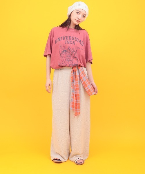 チチカカ（チチカカ）の「Orale! インカユニバーシティカパックＴシャツ（Tシャツ/カットソー・レディース・ブラック/レッド/イエロー・FREE）」の6枚目の写真