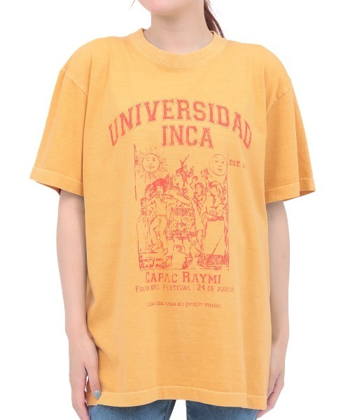チチカカ（チチカカ）の「Orale! インカユニバーシティカパックＴシャツ（Tシャツ/カットソー・レディース・ブラック/レッド/イエロー・FREE）」の8枚目の写真