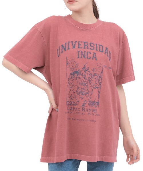 チチカカ（チチカカ）の「Orale! インカユニバーシティカパックＴシャツ（Tシャツ/カットソー・レディース・ブラック/レッド/イエロー・FREE）」の9枚目の写真