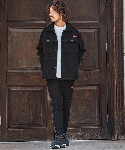 felkod(フィルコッド)の「mj11646- Synthetic Leather×Fleece-Back Corduroy CPO Jacket コーデュロイCPOジャケット(F26A130)(その他アウター・メンズ・グレイッシュベージュ/ブラック・S/M/L)」の21枚目の写真
