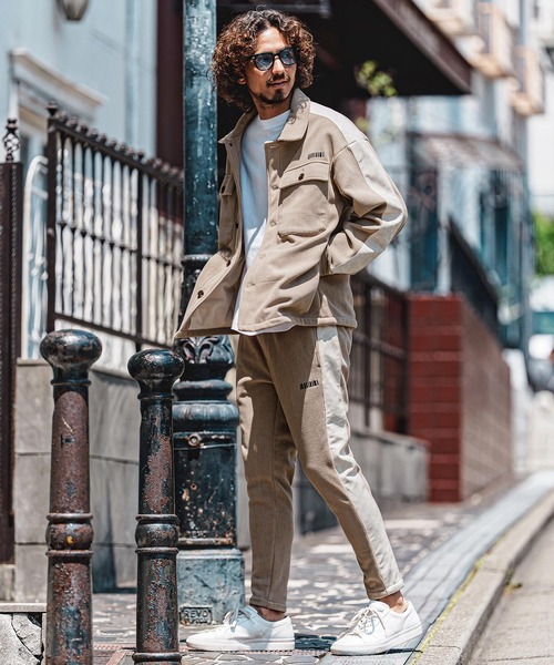 felkod(フィルコッド)の「mj11646- Synthetic Leather×Fleece-Back Corduroy CPO Jacket コーデュロイCPOジャケット(F26A130)(その他アウター・メンズ・グレイッシュベージュ/ブラック・S/M/L)」の3枚目の写真