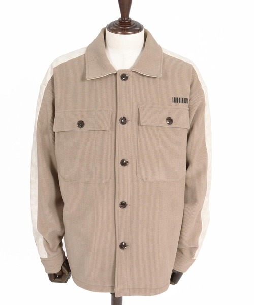 felkod(フィルコッド)の「mj11646- Synthetic Leather×Fleece-Back Corduroy CPO Jacket コーデュロイCPOジャケット(F26A130)(その他アウター・メンズ・グレイッシュベージュ/ブラック・S/M/L)」の5枚目の写真