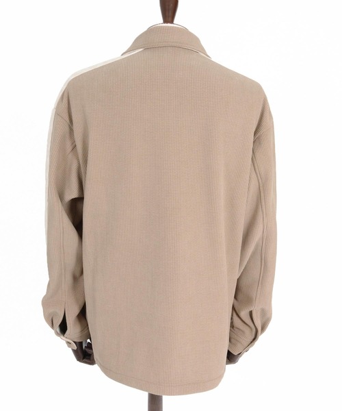 felkod(フィルコッド)の「mj11646- Synthetic Leather×Fleece-Back Corduroy CPO Jacket コーデュロイCPOジャケット(F26A130)(その他アウター・メンズ・グレイッシュベージュ/ブラック・S/M/L)」の6枚目の写真