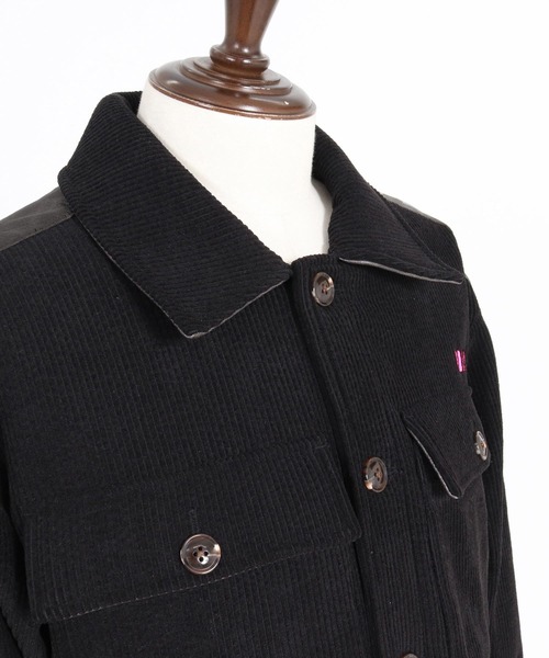 felkod(フィルコッド)の「mj11646- Synthetic Leather×Fleece-Back Corduroy CPO Jacket コーデュロイCPOジャケット(F26A130)(その他アウター・メンズ・グレイッシュベージュ/ブラック・S/M/L)」の11枚目の写真
