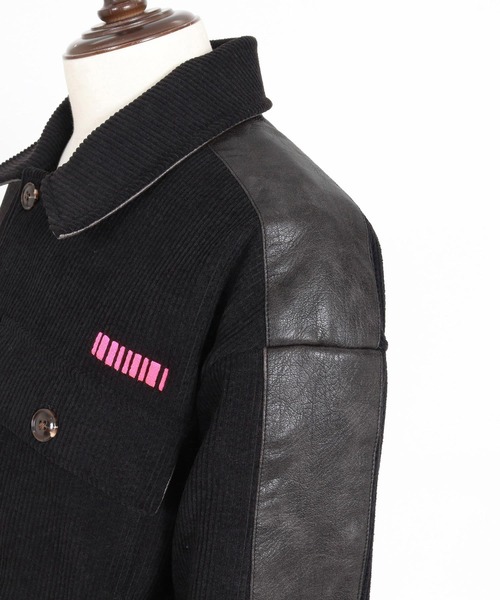 felkod(フィルコッド)の「mj11646- Synthetic Leather×Fleece-Back Corduroy CPO Jacket コーデュロイCPOジャケット(F26A130)(その他アウター・メンズ・グレイッシュベージュ/ブラック・S/M/L)」の12枚目の写真