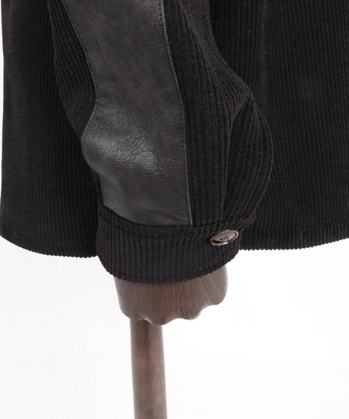 felkod(フィルコッド)の「mj11646- Synthetic Leather×Fleece-Back Corduroy CPO Jacket コーデュロイCPOジャケット(F26A130)(その他アウター・メンズ・グレイッシュベージュ/ブラック・S/M/L)」の13枚目の写真