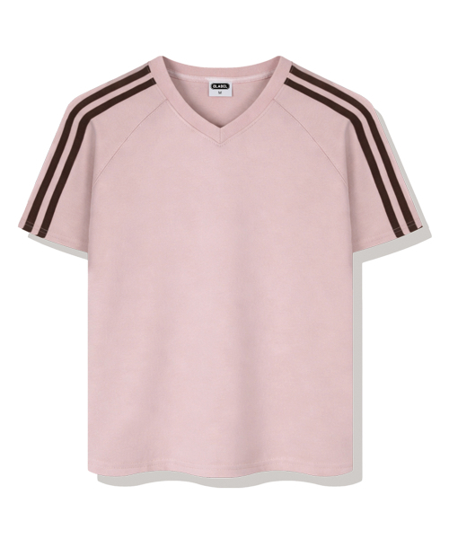 BASIC LABEL（ベーシックラベル）の「Zachary Track V-neck Short-sleeved T-shirt 4 Color [BLSV_1501]（Tシャツ/カットソー・レディース・ネイビー/ブラック/ピンク/アイボリー・SMALL/MEDIUM/LARGE/X-LARGE）」の11枚目の写真