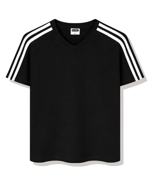BASIC LABEL（ベーシックラベル）の「Zachary Track V-neck Short-sleeved T-shirt 4 Color [BLSV_1501]（Tシャツ/カットソー・レディース・ネイビー/ブラック/ピンク/アイボリー・SMALL/MEDIUM/LARGE/X-LARGE）」の9枚目の写真