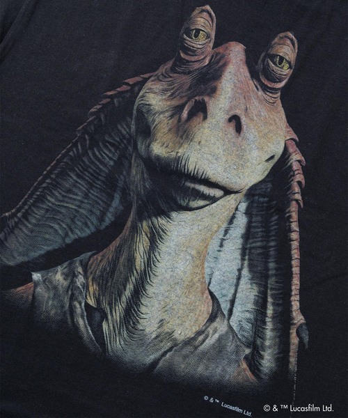 VARIEGATOR(ヴァリゲイター)の「VARIEGATOR / ヴァリゲイター Jar Jar Binks /Tee(Tシャツ/カットソー・レディース・ブラック・LARGE/MEDIUM)」の2枚目の写真