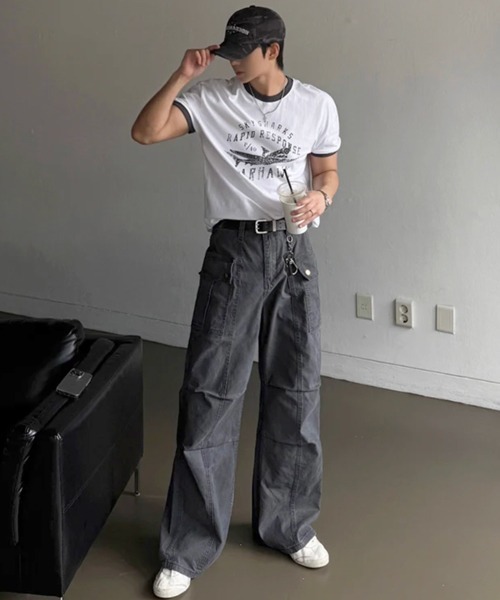 NOWLE（ノウル）の「【NOWLE】ヴィンテージライク グラフィック リンガーTシャツ / オールドスクール アメカジ 半袖 T（Tシャツ/カットソー・メンズ・ネイビー/ホワイト・MEDIUM/SMALL/X-LARGE/LARGE）」の14枚目の写真