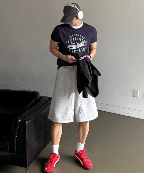 NOWLE（ノウル）の「【NOWLE】ヴィンテージライク グラフィック リンガーTシャツ / オールドスクール アメカジ 半袖 T（Tシャツ/カットソー・メンズ・ネイビー/ホワイト・MEDIUM/SMALL/X-LARGE/LARGE）」の6枚目の写真