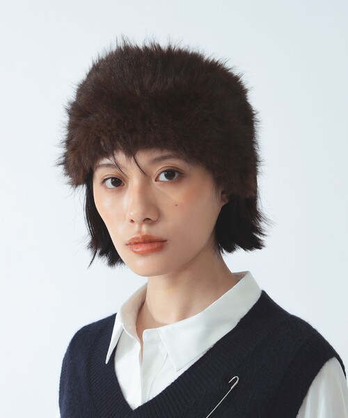 Ray BEAMS(レイビームス)の「ファー ヘアバンド(その他ヘアアクセサリー・レディース・ホワイト/ダークブラウン・ONE SIZE)」の5枚目の写真